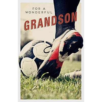 Image of Grandson Football Birthday Card