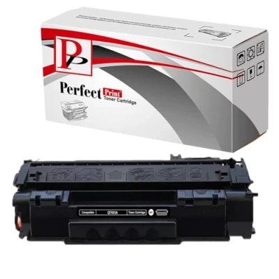 Image of Black PerfectPrint Compatible Toner Cartridge Replace Q7553A for HP P2014 P2015 P2015d P2015dn P2015n P2015x M2727 Printers