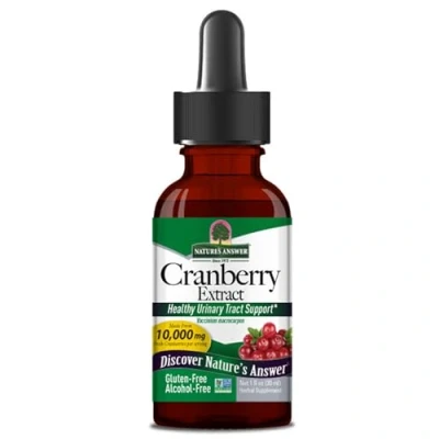 Image of Nature&#039;s Answer, Liquid Cranberry Extract, Alcohol Free, Vegan Drops, 30ml, Gluten Soy Vegetarian, Non GMO