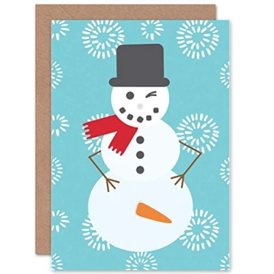 Image of Wee Blue Coo Saucy Snowman Funny Adult Rude Christmas Card