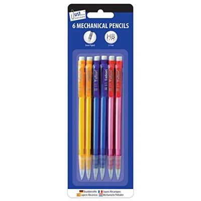 Image of Just stationery Mechanical Pencil with Eraser (Pack of 6)