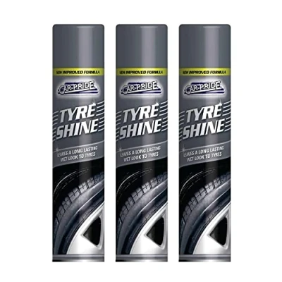 Image of Car Pride Tyre Shine Leaves a Long Lasting Wet Look to Tyres Gloss Finish, Easy Apply Restores &amp; Protects 300ml (3)