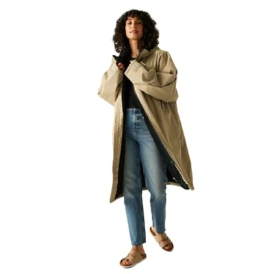 Image of Regatta Outdoor Active Unisex Waterproof Changing Robe Oat/Black SM