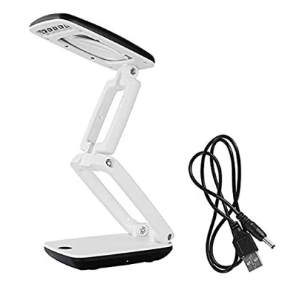 Image of Dciustfhe Lighted Desk Magnifying Glass Lamp with Light on Stand Led Portable Pocket Magnifier Visor Folding 3X for Reading, Hobby
