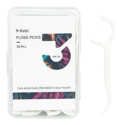 Image of Dental Floss 50 Pcs Toothpick,Teeth Stick,Tooth Picks,Floss Picks,Teeth Cleaning (50 Picks)