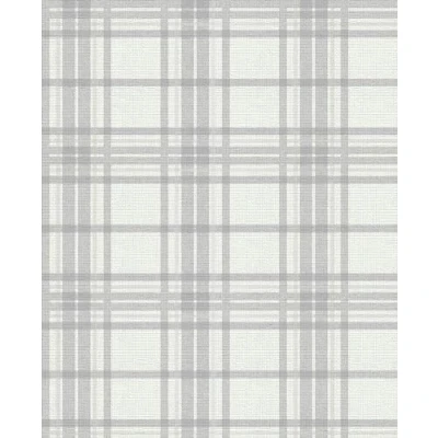 Image of Superfresco Easy Country Tartan Silver Wallpaper