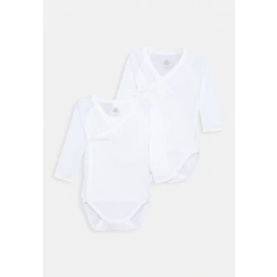 Image of Petit Bateau Naiss 2 PACK Unisex Body for kids, Size: 3m, White