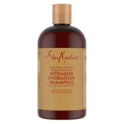Image of SHEA MOISTURE Manuka Honey &amp; Mafura Oil Intensive Hydration shampoo silicone and sulphate free for dry, damaged hair 384 ml