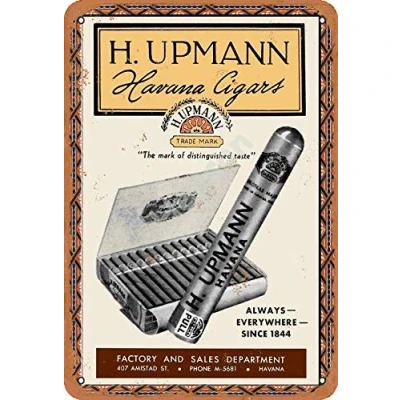 Image of No/Brand H.Upmann Harana Cigars Always Everywhere Tin Sign Retro Metal Painted Art Poster Decoration Warning Plaque Bar garage Yard Garden Gift