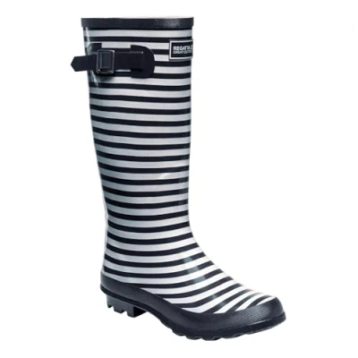 Image of Regatta Womens Fairweather II Wellies Navy Stripe 7 UK