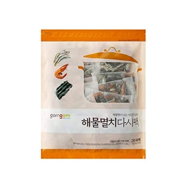 Image of Korean Dried Whole Anchovy and Seafood Kelp Bag Pack for Soup 320g (16g x 20)