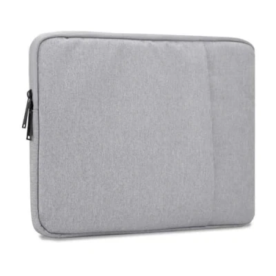 Image of Cadorabo Laptop Bag 14&quot; in GREY Notebook Computer Cover made of Fabric with Velvet Lining, Compartment and Anti Scratch Zipper Protection Sleeve Case