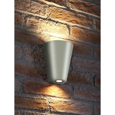 Image of Auraglow Indoor/Outdoor Double Wall Up &amp; Down Light Silver Warm White