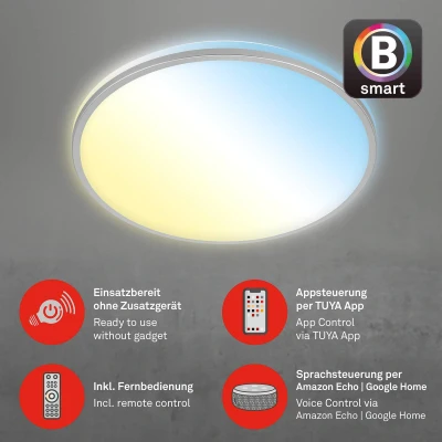 Image of Briloner LED ceiling lamp Ivy S, dimmable, CCT, Ø 49 cm