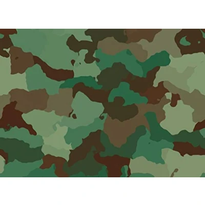 Image of Green Camo Cake Edible Icing or Wafer Decoration Topper A4 Approx 10.5&quot; x 8&quot; (Icing)