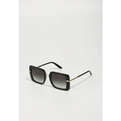 Image of Dolce &amp; Gabbana Woman DG4491 32998G Sunglasses Acetate Black Grey Squared Normal Shaded