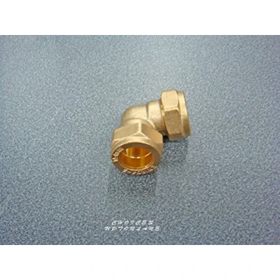 Image of AK BRASS COMPRESSION PLUMBING FITTING ELBOW SIZE(S) (15MM / 22MM) (ELBOW SIZE: