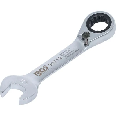 Image of BGS 30712 Ratchet Combination Wrench short reversible 12 mm