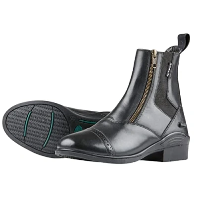 Image of Dublin Evolution Double Zip Front Paddock Boots, Black, Adults 6