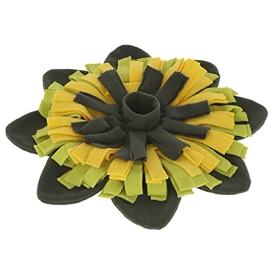 Image of Kerbl 80747 Sniffing Rug Sunflower Yellow/Green Diameter 40 cm 0.118 kg