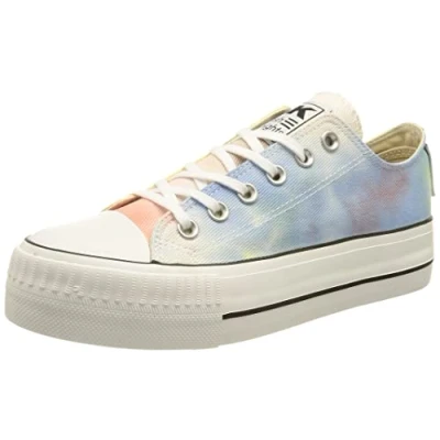 Image of British Knights KAYA LOW, Sneaker, SALMON/BABY BLUE TIE DYE, 6 UK