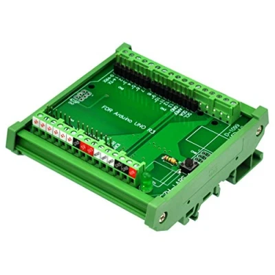 Image of Electronics Salon DIN Rail Mount Screw Terminal Block Adapter Module, For Arduino UNO R3.