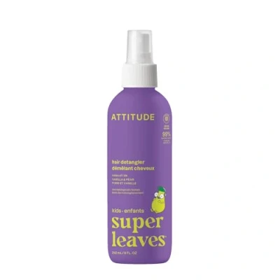 Image of ATTITUDE Rinse free Hair Detangler Spray for Kids, EWG Verified Leave In Product, Plant and Mineral Based Ingredients, Vegan, Vanilla Pear, 240 mL