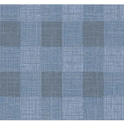 Image of SOPHIE LAURENCE Luxury Glitter Check Tartan Textured Vinyl Wallpaper for Living Room Bedroom Bathroom (Blue Black Grey)