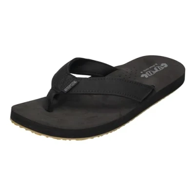 Image of COOL shoe corp. Men&#039;s Sin Flip Flop, Black, 11.5 UK