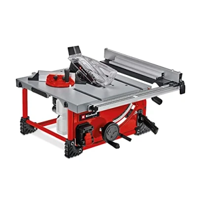 Image of Einhell Power X Change 18V Cordless Table Saw Portable Bench For Woodworking, 45 Mitre Cut TE TS 36/210 Li Solo Circular (Battery Not Included)