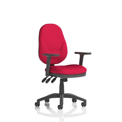 Image of Eclipse Plus XL Lever Task Operator Chair Bespoke with Height Adjustable Arms In Bergamot Cherry