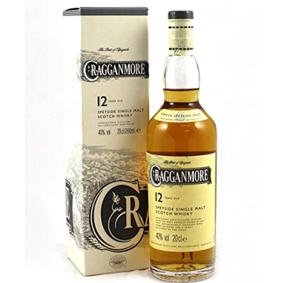 Image of Cragganmore 12 Year Old Single Malt Scotch Whisky 40% vol 20cl Malty Taste Speyside with Hints of Wood Smoke &amp; Sandalwood Long Finish