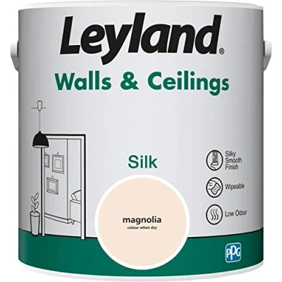 Image of Leyland Walls &amp; Ceilings Silk, Magnolia, 2.5 Litre