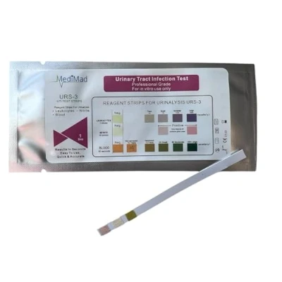 Image of 5 x Home Urine Urinary Tract Infection Tests (UTI, Nitrite, Leukocytes and Blood) 1 Test strip per foil