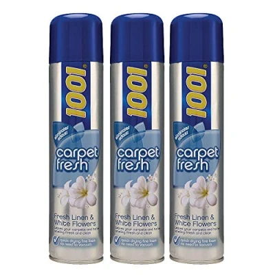 Image of 3X 1001 Carpet Fresh Freshener for Carpets and Rugs 300ml Spray