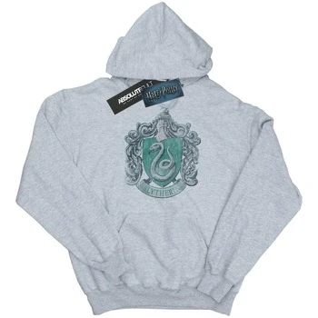Image of Harry Potter Girls Slytherin Distressed Crest Hoodie 12 13 Years Sport Grey