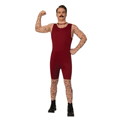 Image of Bristol Novelty AF111STD Tattooed Man Standard Adult Costume, Men, Red