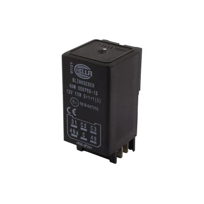 Image of 04349083, 0434908310 Indicator Relay HELLA 4DN 008 768 151 12V Electronic 2+1+1(8)x18W IP64 with holder, accessories