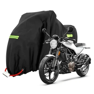 Image of Rouzin Motorcycle Tarpaulin Outdoor XXXL Cover Waterproof Garage Winterproof for Harley Davidson, Kawasaki, Suzuki, Honda, 245 x 105 125 cm