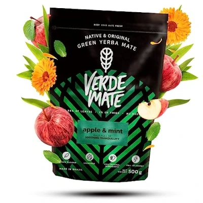 Image of Verde Mate Green Apple &amp; Mint 0.5kg Yerba with Fruits and Herbs, Tea, Brazilian