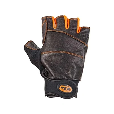 Image of Climbing Technology Progrip Ferrata Half Finger Glove, unisex adult, Ferrata, black