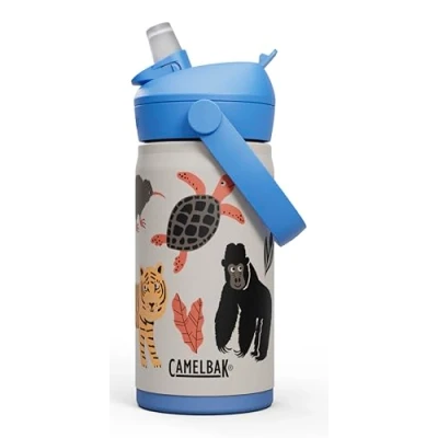 Image of CamelBak Thrive Flip Straw Kids 12oz Water Bottle Insulated Stainless Steel, Magic Unicorns