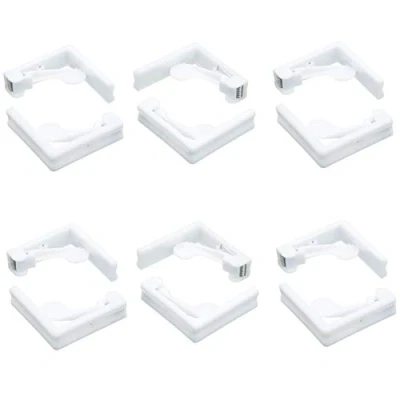 Image of KitchenCraft KCTC6PC Adjustable Plastic Tablecloth Clips, 6 x 2 cm White (Pack of 6)