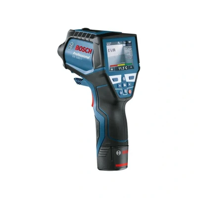 Image of Bosch Professional Infrared Thermometer GIS 1000 C (w/app function, Temperature Range: 40C to 1000C, 4x AA Battery, in cardboard box)