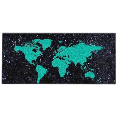 Image of Silent Monsters Mouse Mat Size XX Large 900 x 400 mm, Pad Design: Green World, Stitched Edges, Mousemat for Office and Gaming, Mousepad Non Slip Rubber Base, Desk XXL