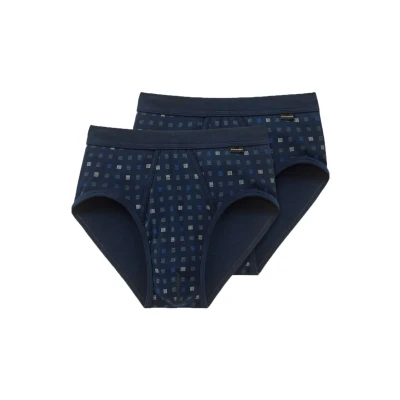 Image of Schiesser 2 PACK Briefs, Men&#039;s, Size: Large, Marine