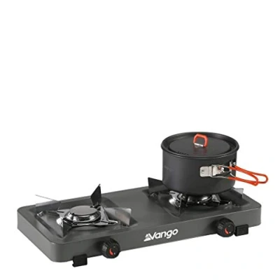 Image of Vango Unisex Outdoor Gas Cooker, Grey, Double