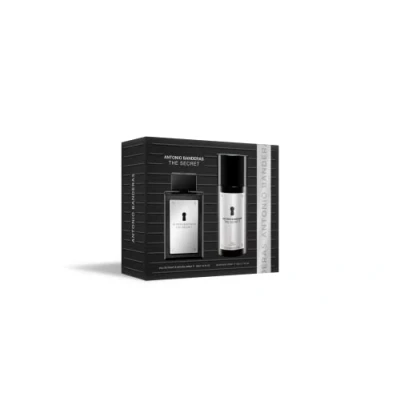 Image of Banderas Perfumes The Secret Gift Set for Men EDT 100 ml + Deodorant 150 Long Lasting Elegant, Sexy and Masculine fragrance Fruity Leather Notes Ideal Day Wear