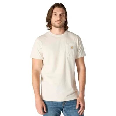 Image of Carhartt mens Force Relaxed Fit Midweight Short Sleeve Pocket T Shirt, Malt, Large