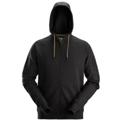 Image of Snickers Logo Full Zip Hoodie Black L